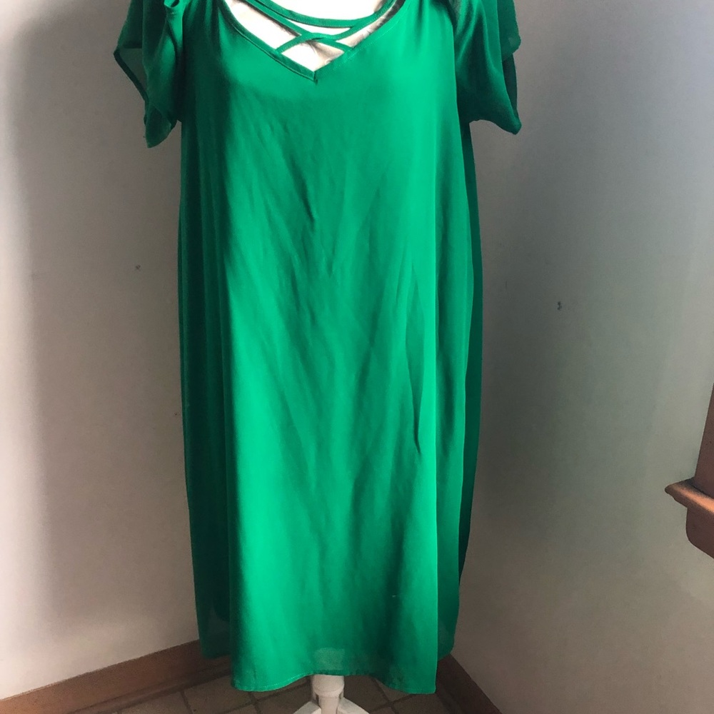 Maurices size L green dress